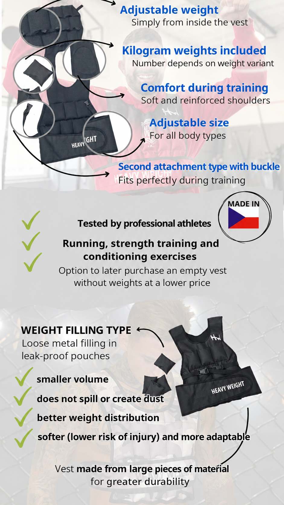 BANNER PRODUCT WEIGHT VEST 20,30,40 KG HEAVY WEIGHT HEAVYWEIGHTSPORT.COM